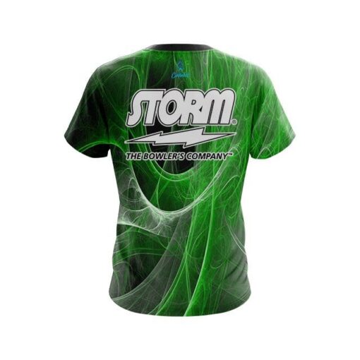 Storm Energy Swirls Green CoolWick Bowling Jersey - Image 2