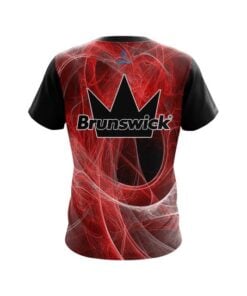Alternative view of Brunswick Energy Swirls Red CoolWick Bowling Jersey