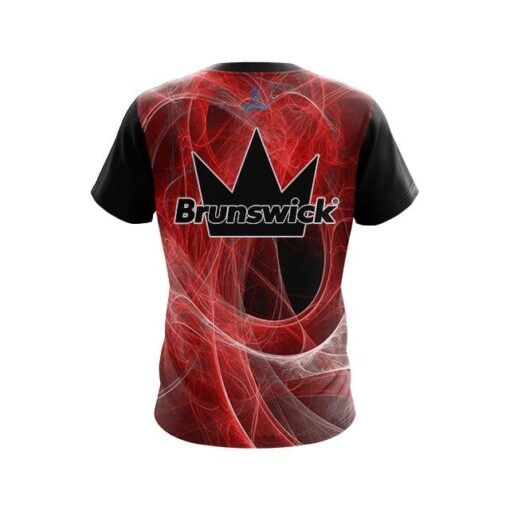 Brunswick Energy Swirls Red CoolWick Bowling Jersey - Image 2