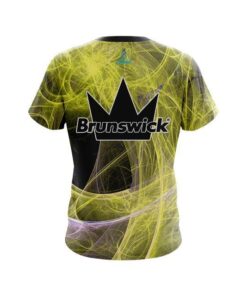 Alternative view of Brunswick Energy Swirls Yellow CoolWick Bowling Jersey