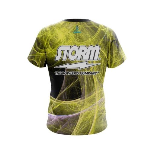 Storm Energy Swirls Yellow CoolWick Bowling Jersey - Image 2