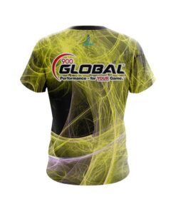 Alternative view of 900 Global Energy Swirls Yellow CoolWick Bowling Jersey