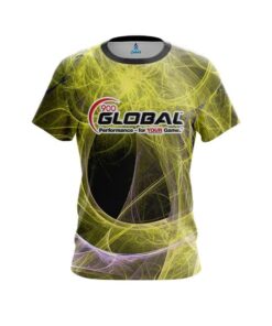 900 Global Energy Swirls Yellow CoolWick Bowling Jersey