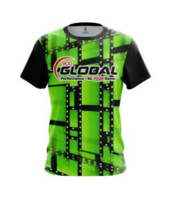 900 Global Movie Reel Green CoolWick Bowling Jersey