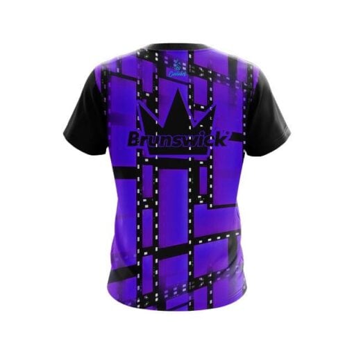 Brunswick Movie Reel Purple CoolWick Bowling Jersey - Image 2