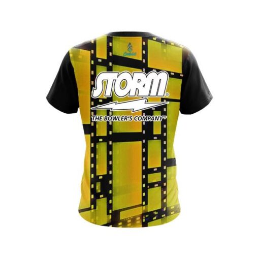 Storm Movie Reel Yellow CoolWick Bowling Jersey - Image 2