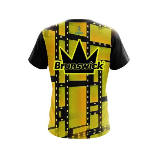 Brunswick Movie Reel Yellow CoolWick Bowling Jersey - Image 2