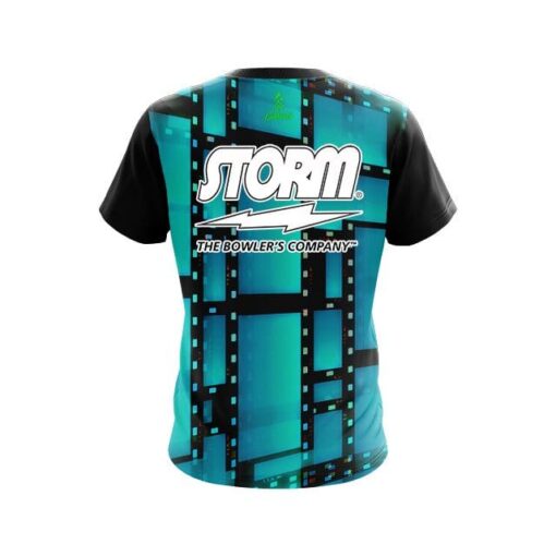 Storm Movie Reel Aqua CoolWick Bowling Jersey - Image 2