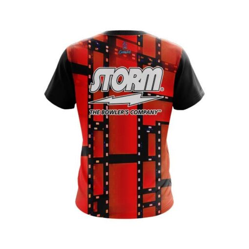 Storm Movie Reel Orange CoolWick Bowling Jersey - Image 2