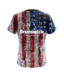 Alternative view of Brunswick Rustic USA Flag CoolWick Bowling Jersey
