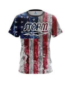 Storm Rustic USA Flag CoolWick Bowling Jersey