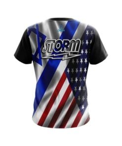 Alternative view of Storm USA Israeli Flag CoolWick Bowling Jersey