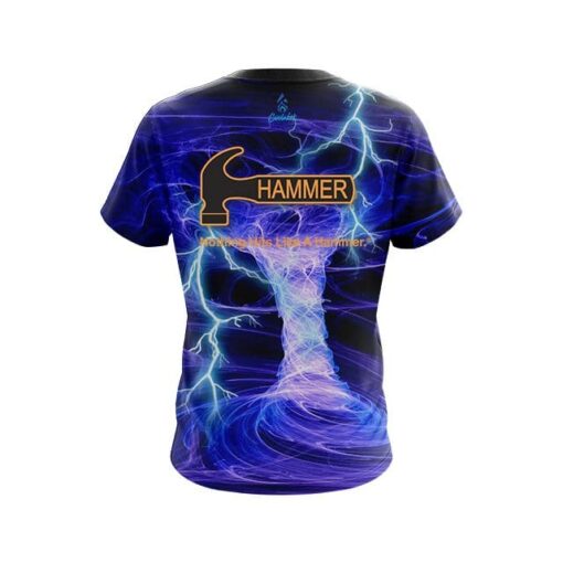 Hammer Electrical Tornado Blue CoolWick Bowling Jersey - Image 2