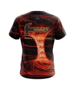 Alternative view of Hammer Electrical Tornado Orange CoolWick Bowling Jersey