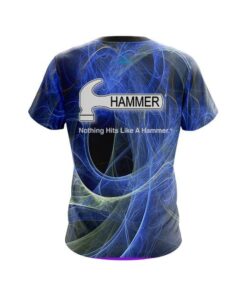 Alternative view of Hammer Energy Swirls Blue CoolWick Bowling Jersey