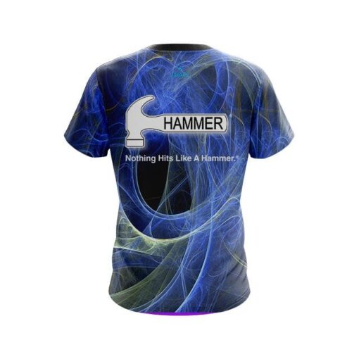 Hammer Energy Swirls Blue CoolWick Bowling Jersey - Image 2