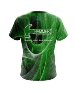 Alternative view of Hammer Energy Swirls Green CoolWick Bowling Jersey