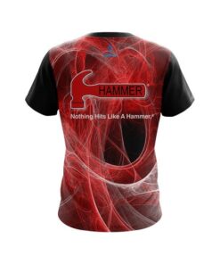 Alternative view of Hammer Energy Swirls Red CoolWick Bowling Jersey