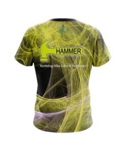 Alternative view of Hammer Energy Swirls Yellow CoolWick Bowling Jersey