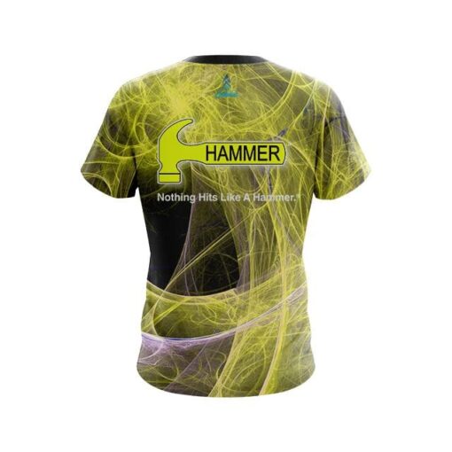 Hammer Energy Swirls Yellow CoolWick Bowling Jersey - Image 2