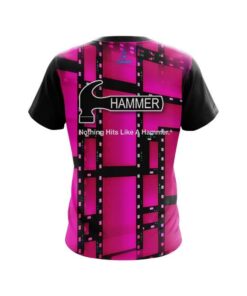 Alternative view of Hammer Movie Reel Pink CoolWick Bowling Jersey