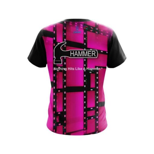 Hammer Movie Reel Pink CoolWick Bowling Jersey - Image 2