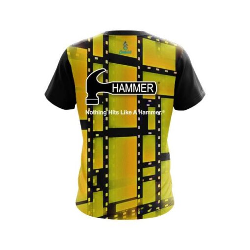 Hammer Movie Reel Yellow CoolWick Bowling Jersey - Image 2