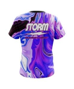 Alternative view of Storm Paint Swirls CoolWick Bowling Jersey