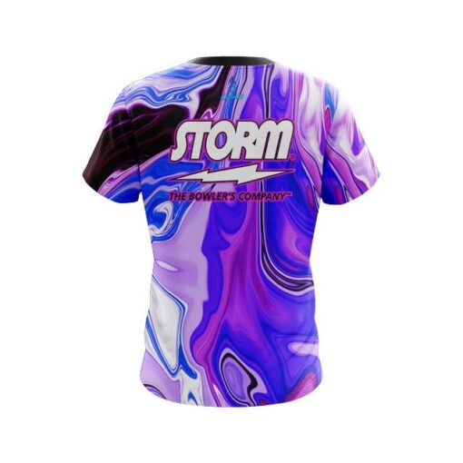 Storm Paint Swirls CoolWick Bowling Jersey - Image 2
