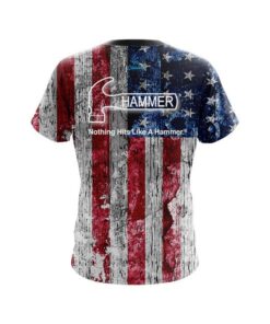 Alternative view of Hammer Rustic USA Flag CoolWick Bowling Jersey