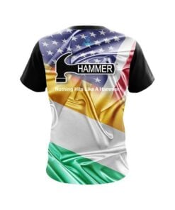 Alternative view of Hammer USA Ireland Flag CoolWick Bowling Jersey