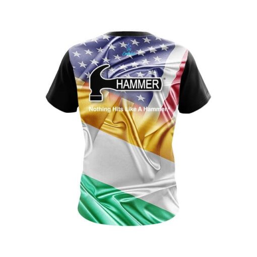 Hammer USA Ireland Flag CoolWick Bowling Jersey - Image 2