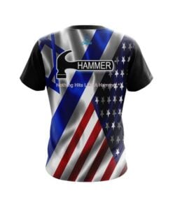 Alternative view of Hammer USA Israeli Flag CoolWick Bowling Jersey