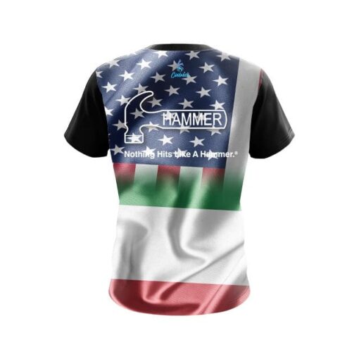 Hammer USA Italian Flag CoolWick Bowling Jersey - Image 2