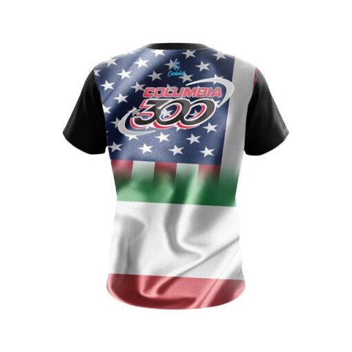 Columbia 300 USA Italian Flag CoolWick Bowling Jersey - Image 2