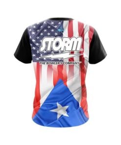 Alternative view of Storm USA Puerto Rico Flag CoolWick Bowling Jersey