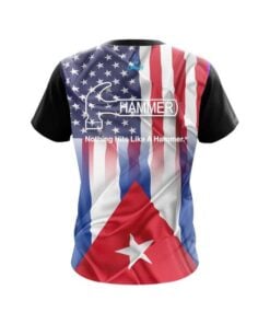 Alternative view of Hammer USA Cuban Flag CoolWick Bowling Jersey