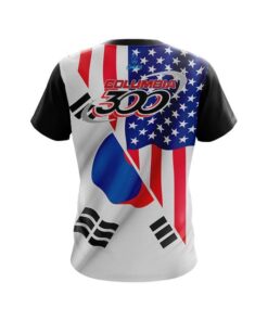 Alternative view of Columbia 300 USA South Korean Flag CoolWick Bowling Jersey