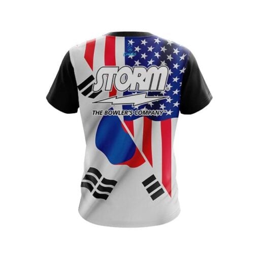 Storm USA South Korea Flag CoolWick Bowling Jersey - Image 2