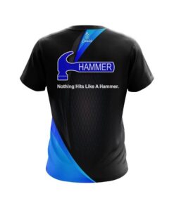 Alternative view of Hammer Carbon Blue Swirl CoolWick Bowling Jersey