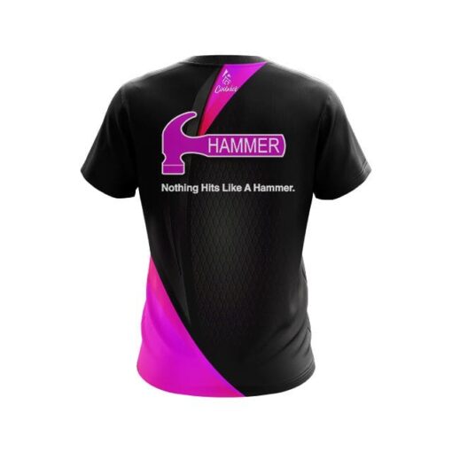 Hammer Carbon Pink Swirl CoolWick Bowling Jersey - Image 2