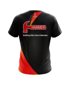 Alternative view of Hammer Carbon Red Swirl CoolWick Bowling Jersey