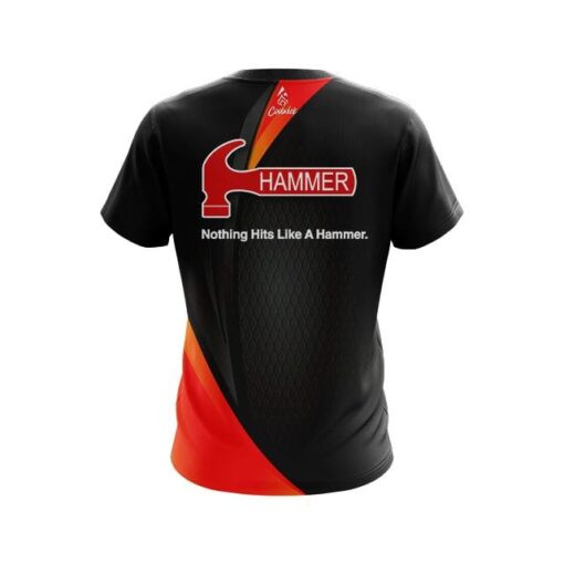 Hammer Carbon Red Swirl CoolWick Bowling Jersey - Image 2