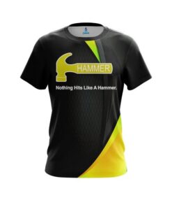 Hammer Carbon Yellow Swirl CoolWick Bowling Jersey