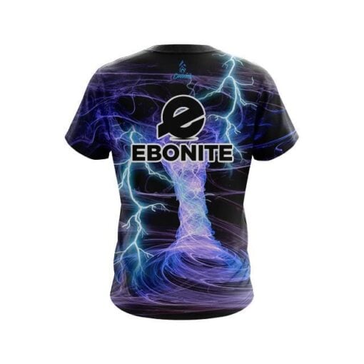 Ebonite Electrical Tornado Black CoolWick Bowling Jersey - Image 2