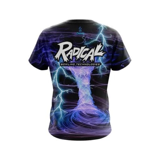 Radical Electrical Tornado Black CoolWick Bowling Jersey - Image 2