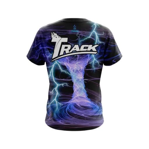 Track Electrical Tornado Black CoolWick Bowling Jersey - Image 2