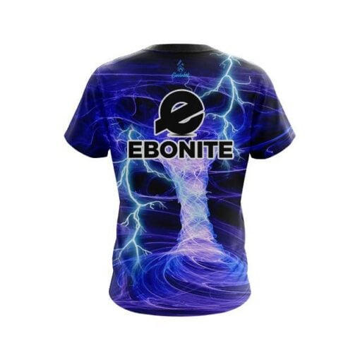 Ebonite Electrical Tornado Blue CoolWick Bowling Jersey - Image 2