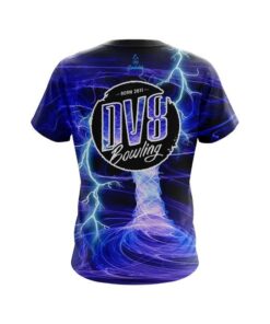 Alternative view of DV8 Electrical Tornado Blue CoolWick Bowling Jersey