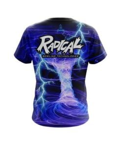 Alternative view of Radical Electrical Tornado Blue CoolWick Bowling Jersey